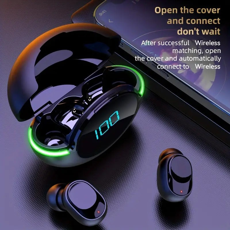TWS Wireless Stereo Earbuds with RGB Light and IPX4 Waterproof