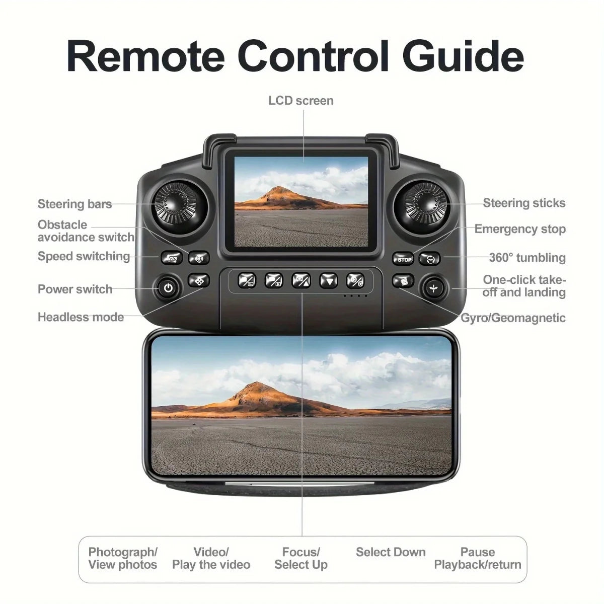 Ultimate Explorer Foldable Drone - E99PROK-BLACK